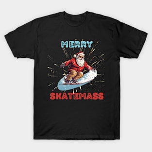 Cool Santa Skating Santa Claus - Skateboard For Xmas - shirt T-Shirt